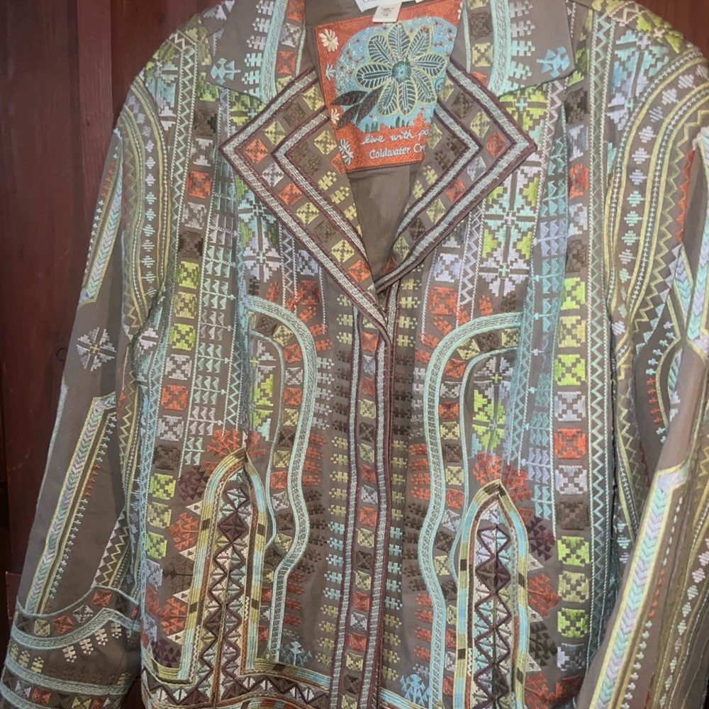 Cold water creek embroidered jacket. Size 16 women’s. Thanks for looking!